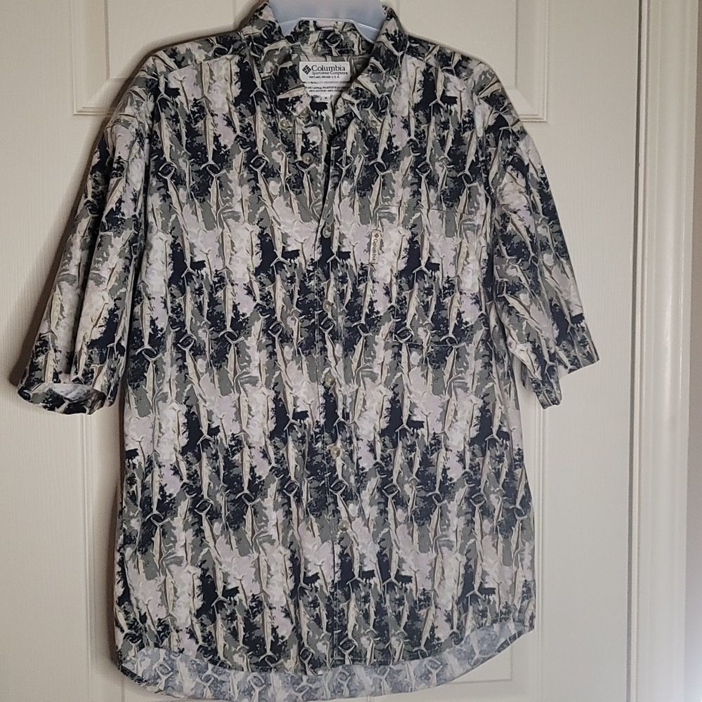Mens Columbia Marlin Button Down Shirt Size M